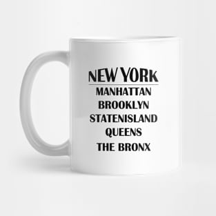 Boroughs of New York City Mug